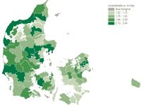 Fertilitet 2018, kort: Danmarks Statistik