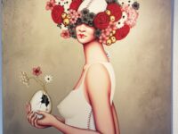 Kvinders malerier af kvinder og blomster
