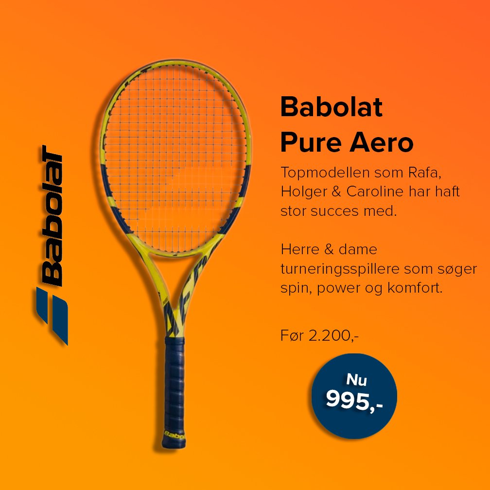 Babolat Pure Aero bestsellere til ½ pris m. prisgaranti